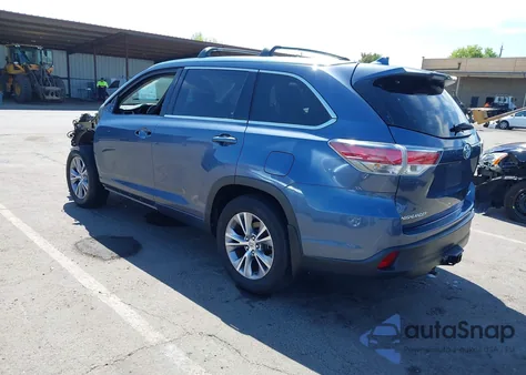 2015 Toyota Highlander Xle V6 из США, поврежденный, VIN 5TDJKRFH5FS160834
